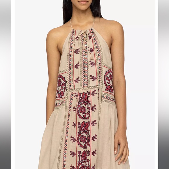 Sea New York Embroidery Halter Dress Small - Picture 8 of 16